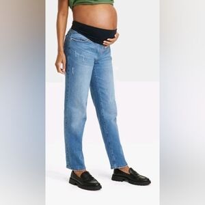 Isabel Maternity by Ingrid 90's Straight Leg Comfort Stretch Jeans (SIZE:12)